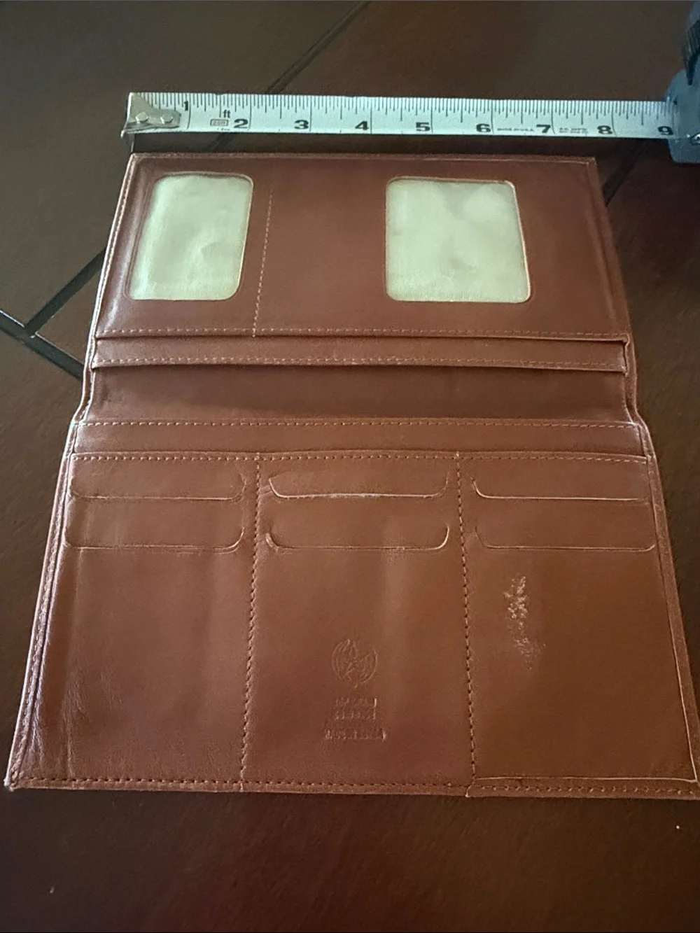 Leather Travel Wallet - Cognac Brown